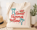 Sweet Summer Time SVG – Retro Watermelon & Bow Design