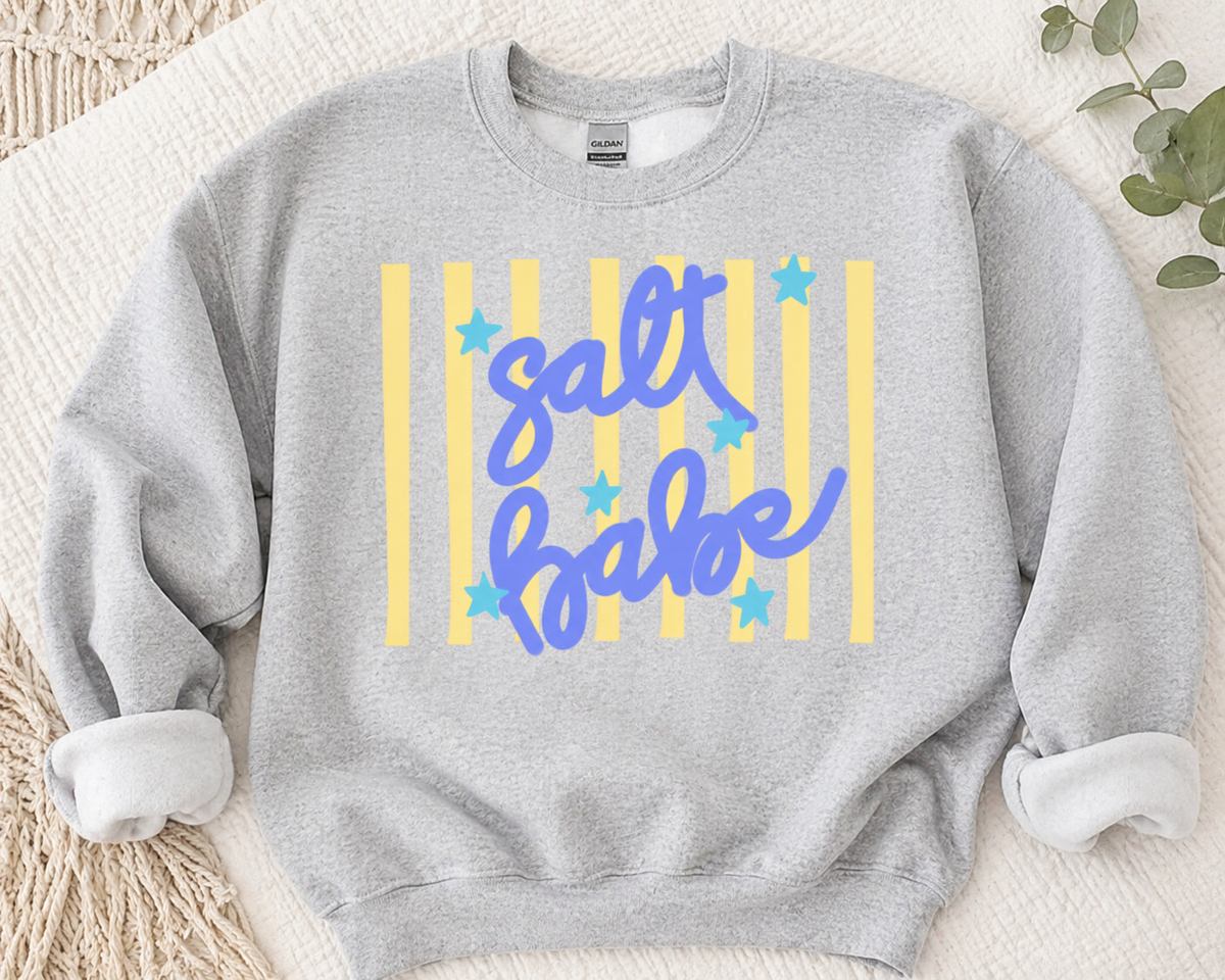 Beachy Retro Script Design | Salt Babe SVG | Summer Coastal SVG | Cricut & Silhouette Cut File | Instant Download