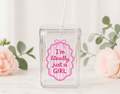 “I’m Literally Just a Girl” SVG | Coquette Bow Pink Aesthetic Cut File | Trendy Feminine Quote SVG