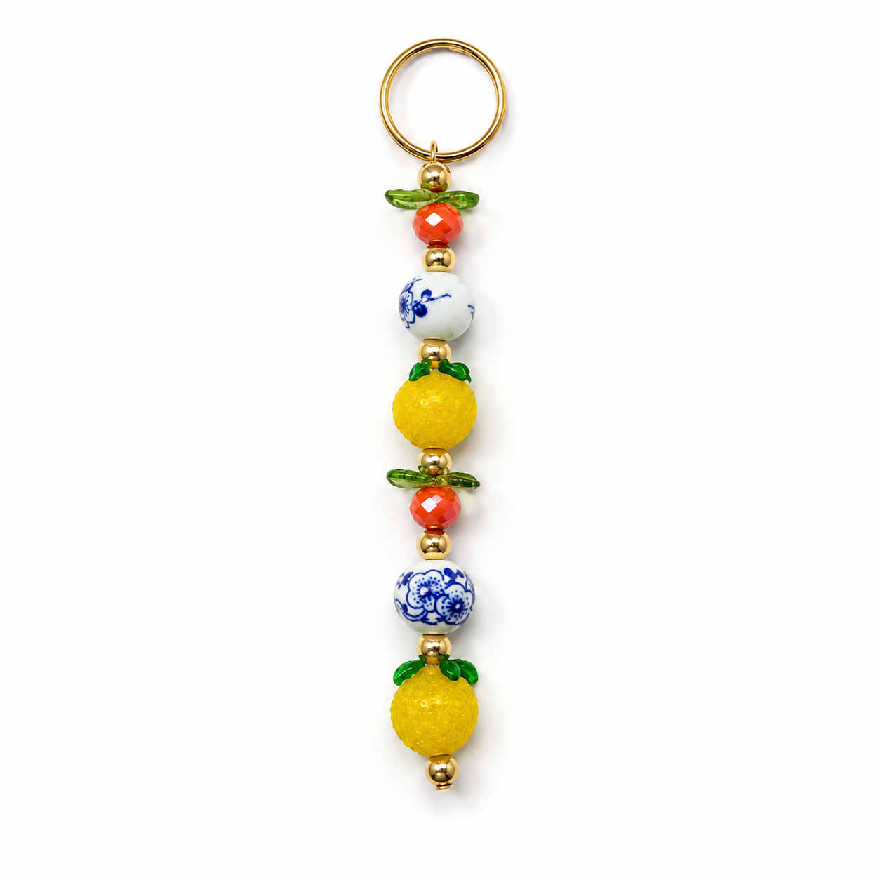 Amalfi Lemon Beaded Bag Charm & Keychain