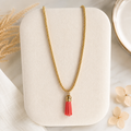 Capri sunset tassel necklace