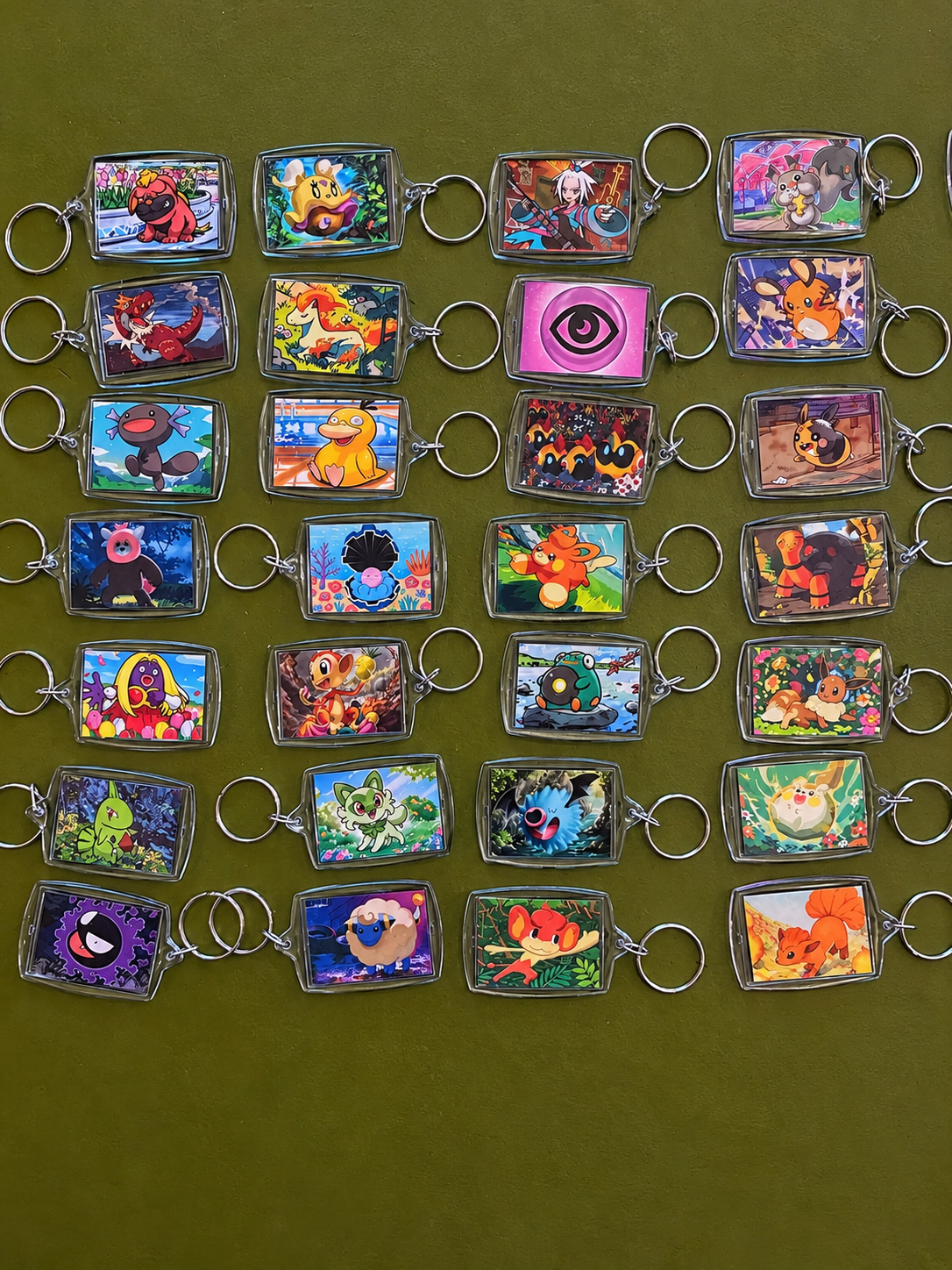 Pokémon Mystery Keychain Blind Box – 2 Handmade Keychains
